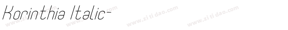 Korinthia Italic字体转换